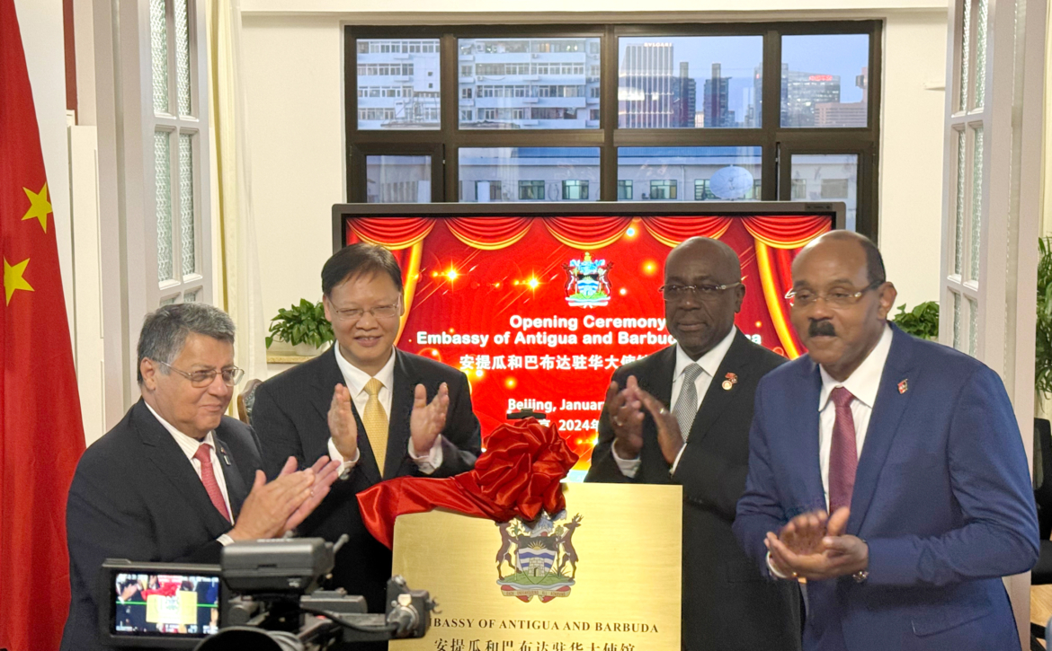 Antigua and Barbuda Prime Minister Browne Attends Embassy Opening Ceremony and Cocktail Reception in China